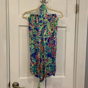 Lilly Pulitzer Silk Strapless Romper Size Large